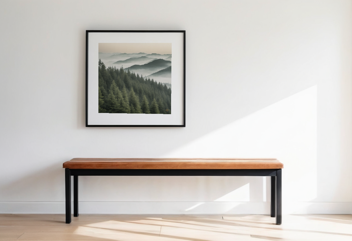 Misty Pine Ridges previewed in a real room
