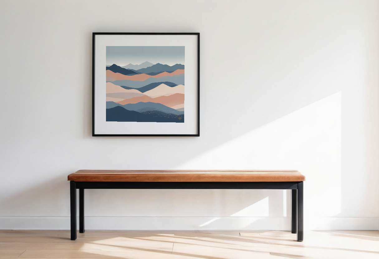 Paper Mountains previewed in a real room