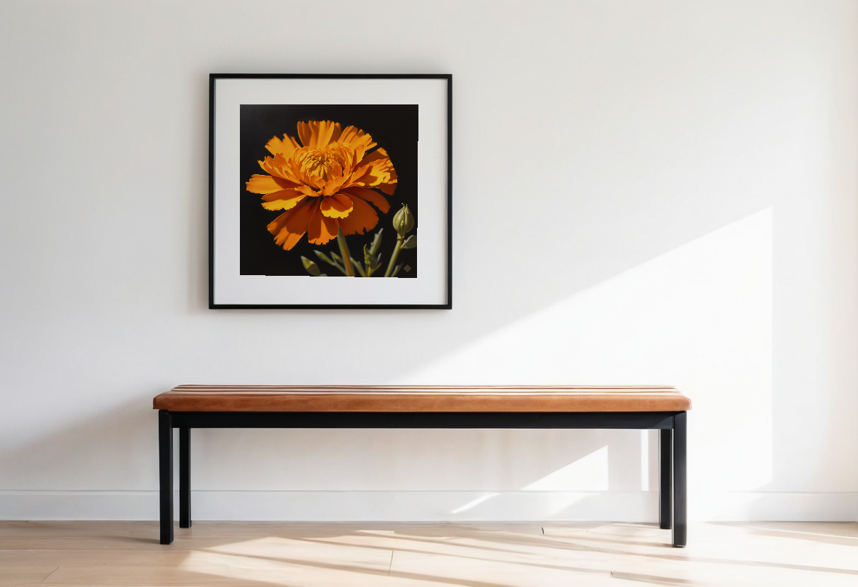 Marigold Bloom previewed in a real room