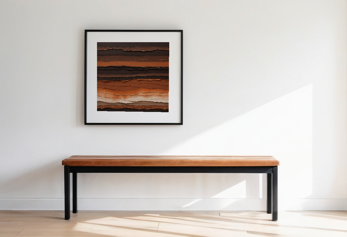 Umber Strata previewed in a real room