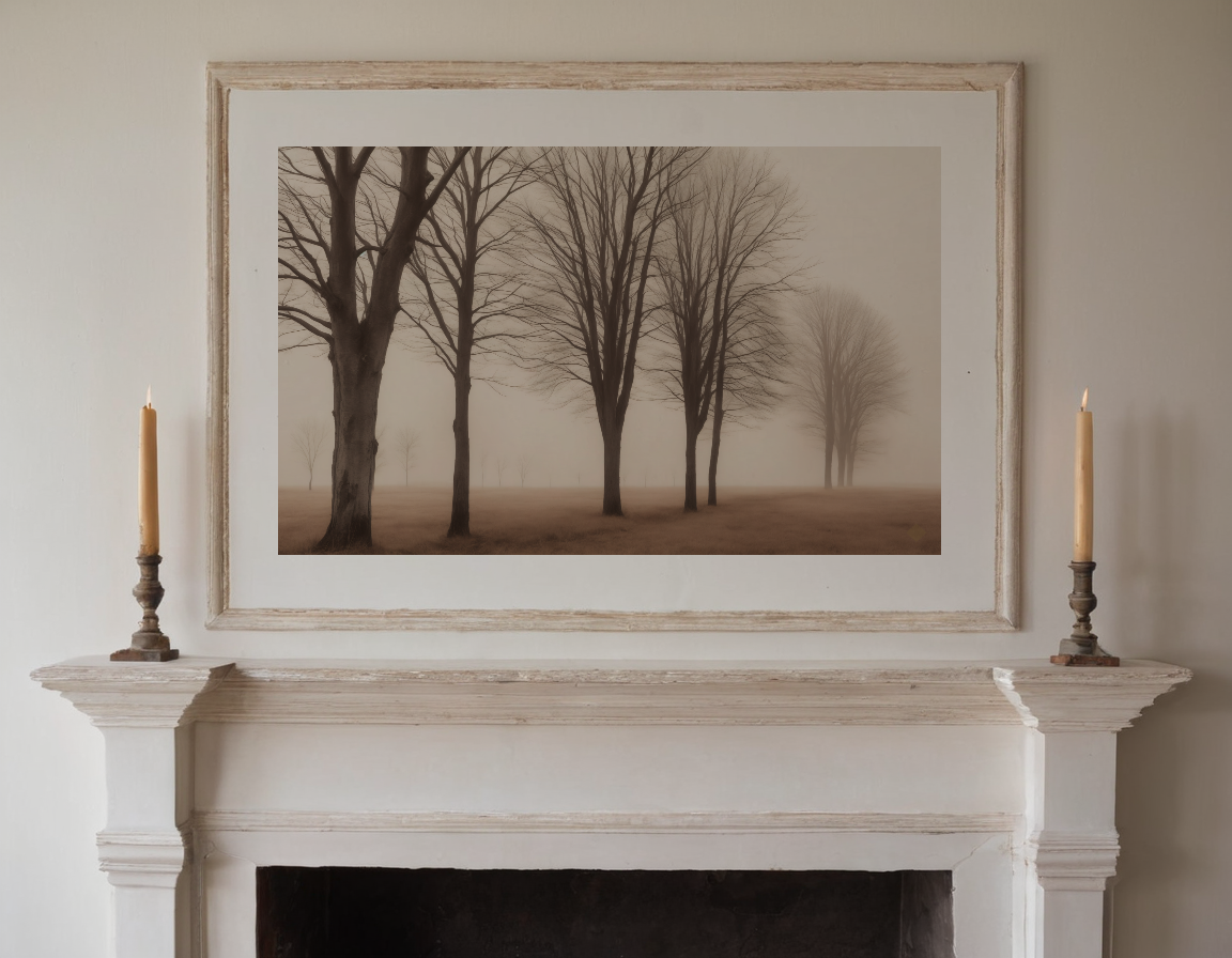 Bare Orchard Row previewed in a real room