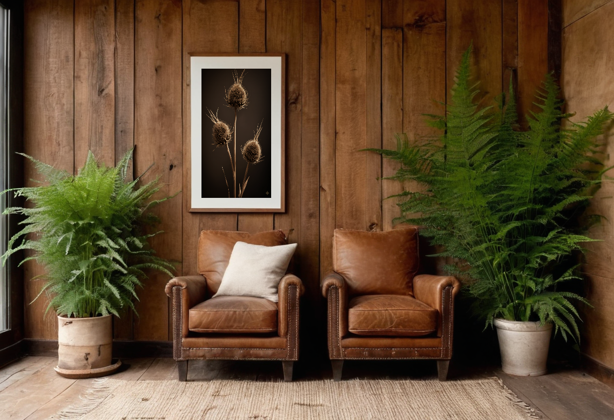 Dry Teasel previewed in a real room