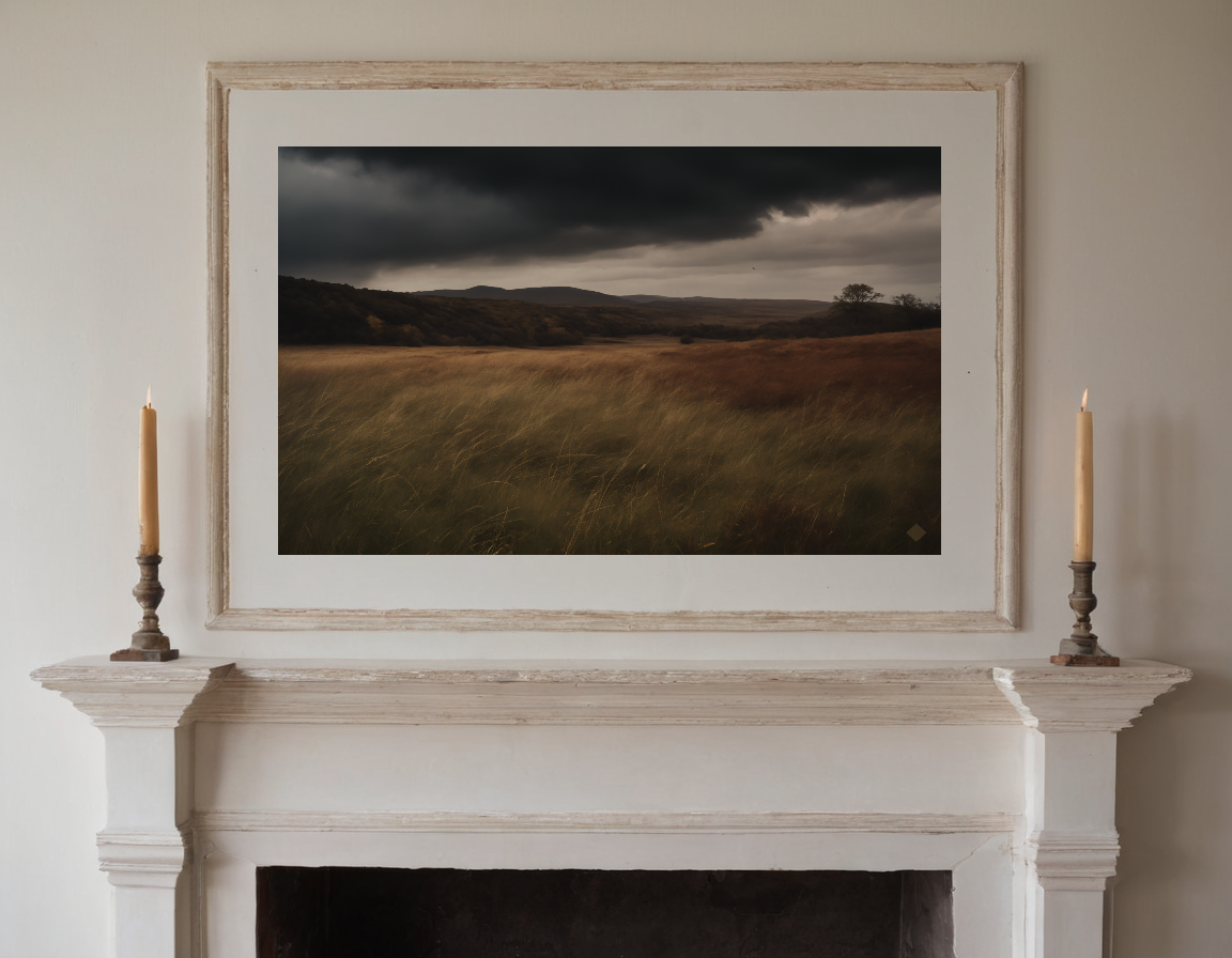 Storm Over Grasses previewed in a real room