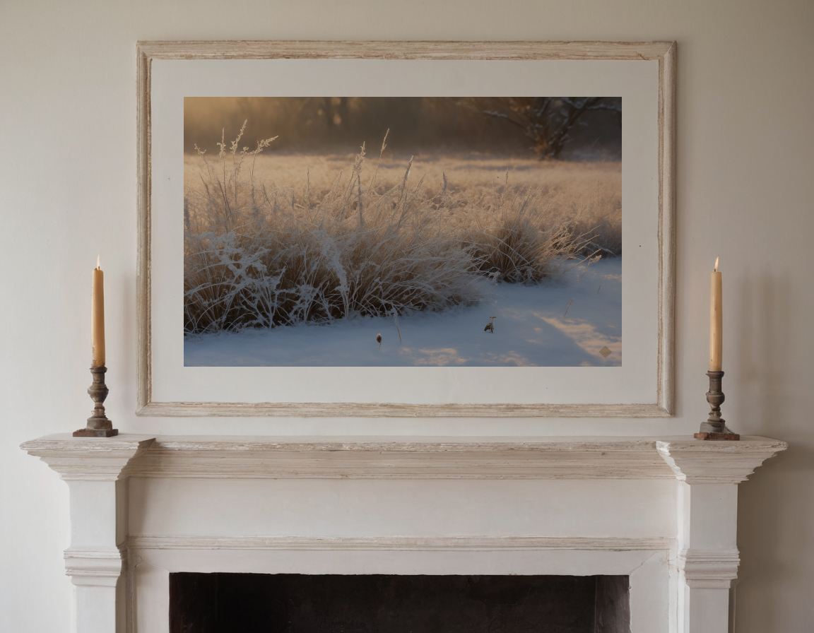 Winter Meadow previewed in a real room