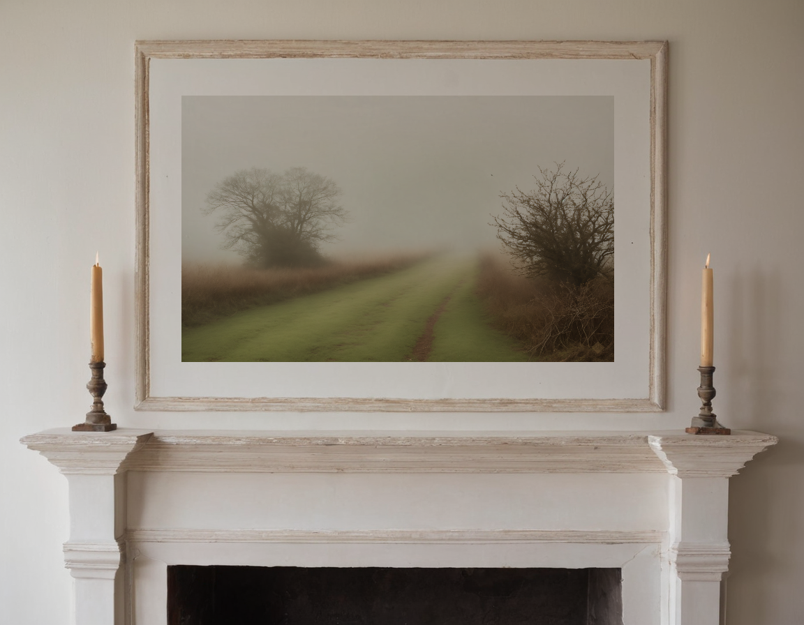 Hedgerow in Fog previewed in a real room