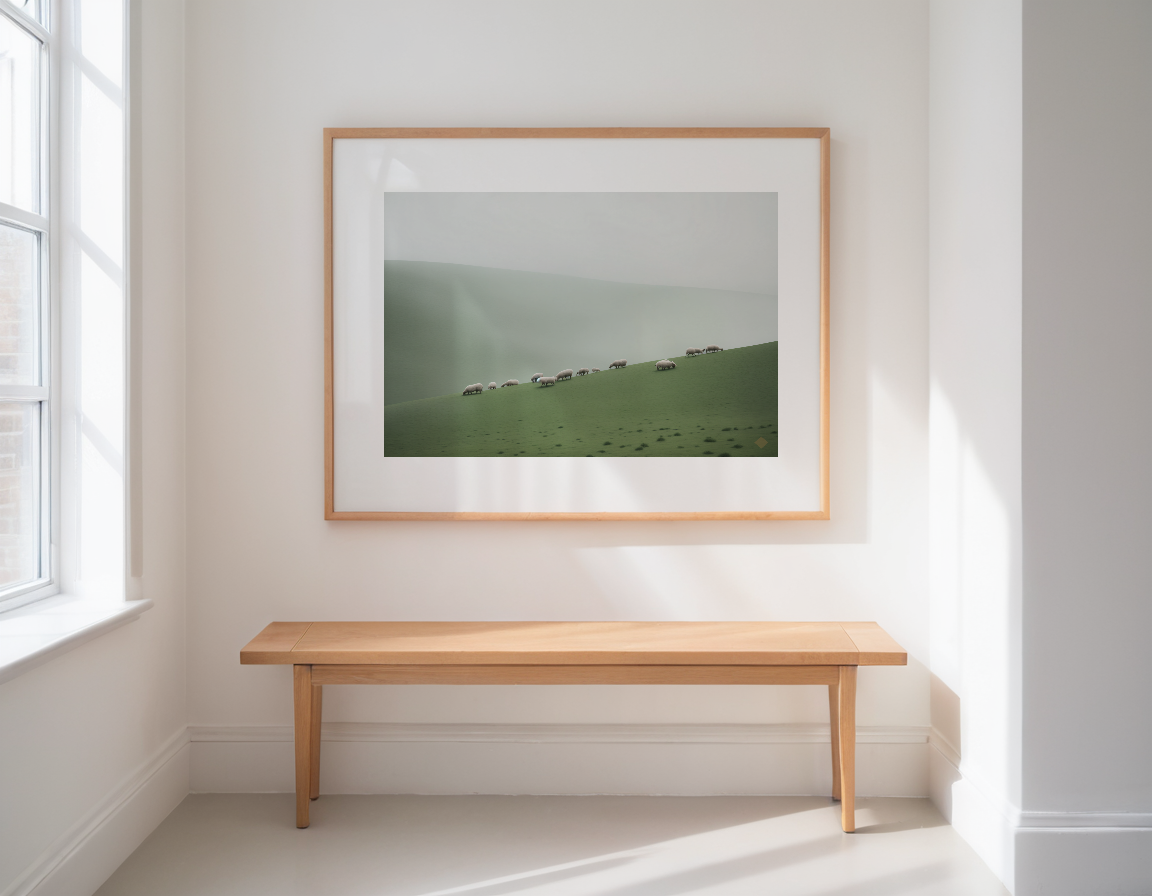 Sheep in the Hollow previewed in a real room
