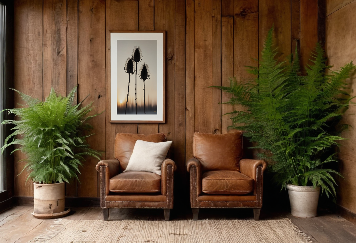 Teasel Silhouettes previewed in a real room