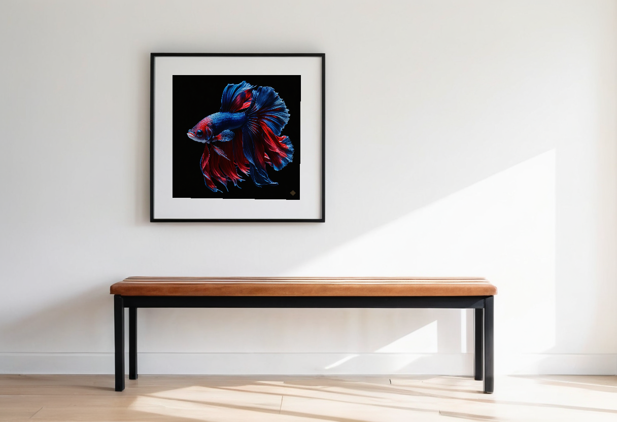 Betta previewed in a real room