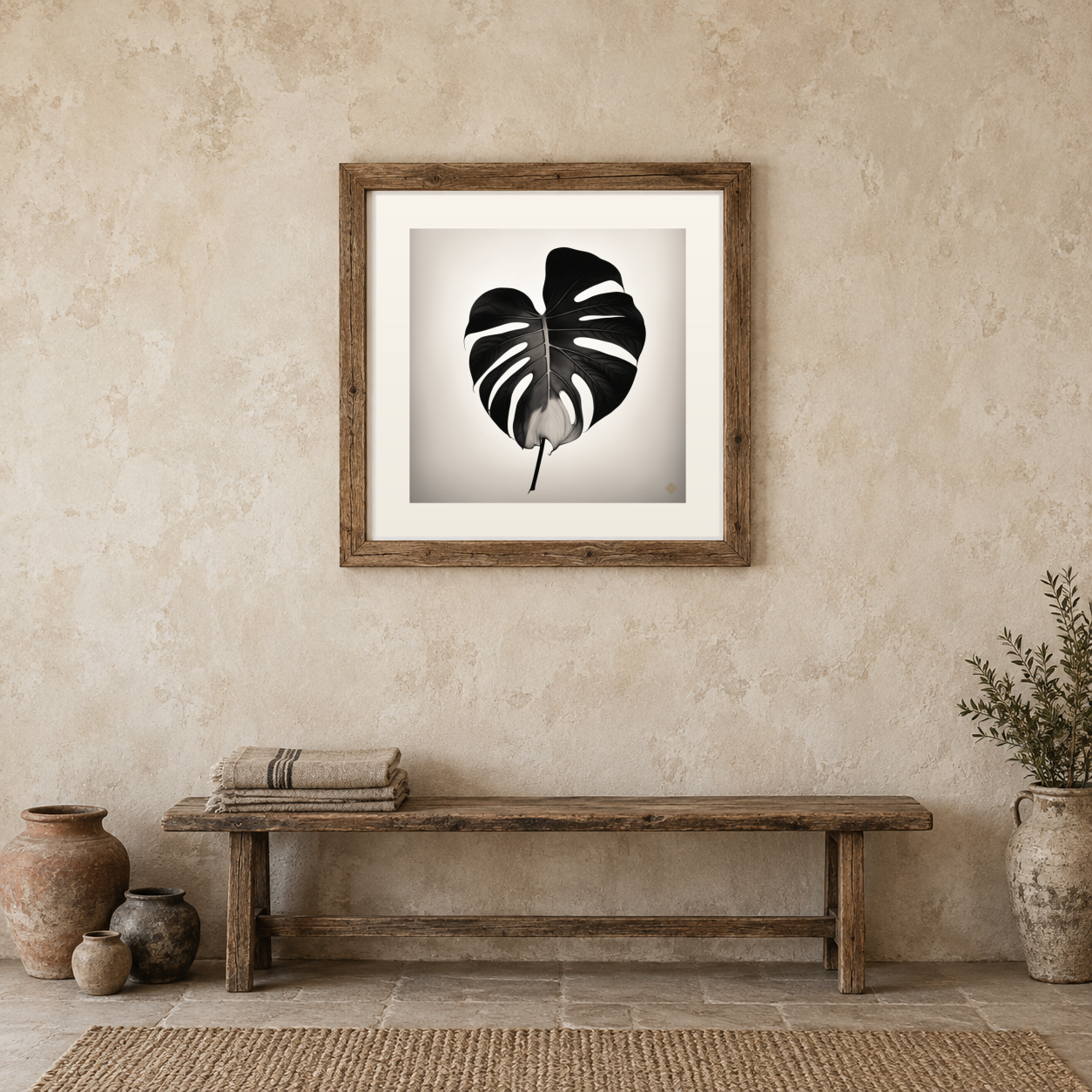 Monstera Ink previewed in a real room