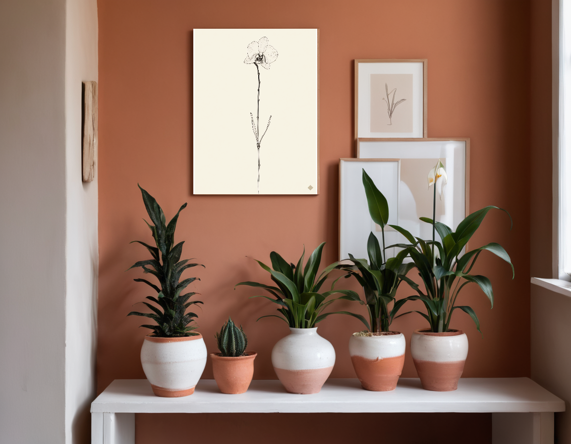 Line Orchid previewed in a real room