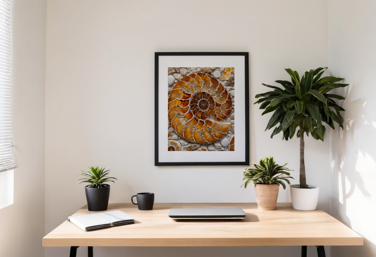 Ammonite previewed in a real room