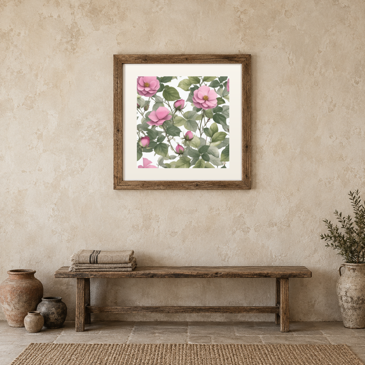 Wild Rose Sprays previewed in a real room