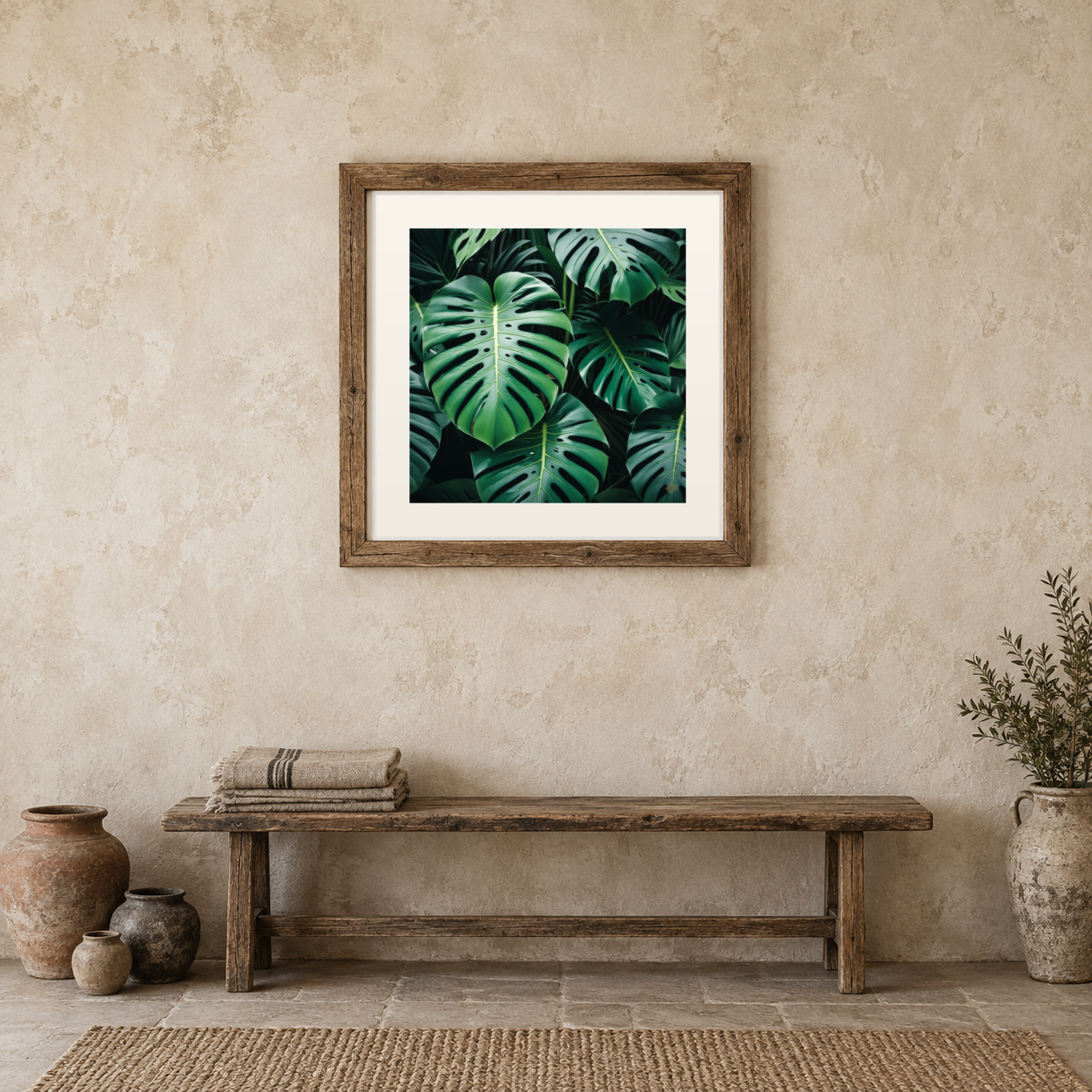 Monstera Layers previewed in a real room