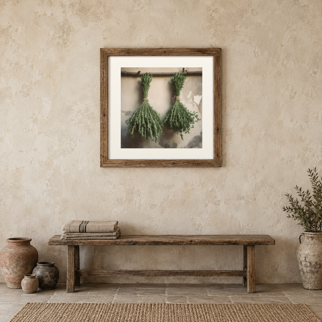 Drying Herbs previewed in a real room