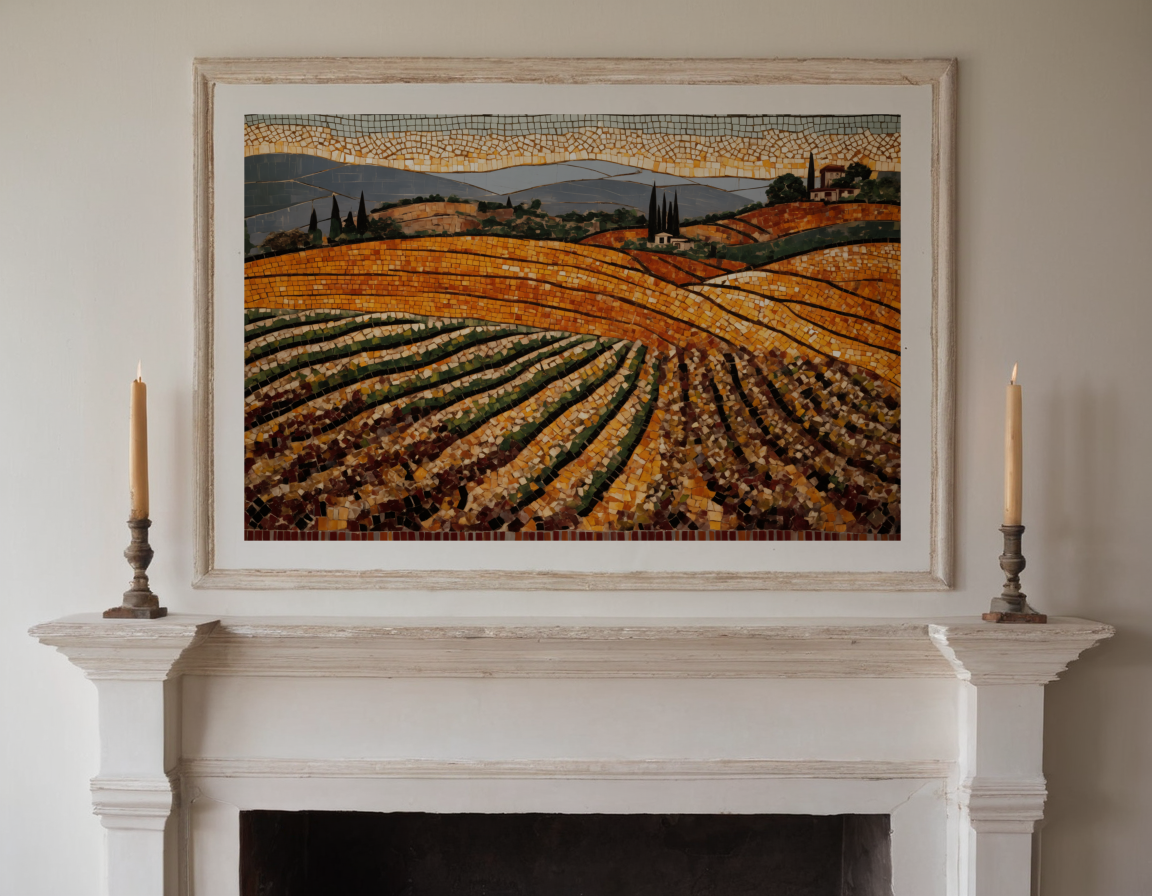 Vineyard Hills Mosaic previewed in a real room