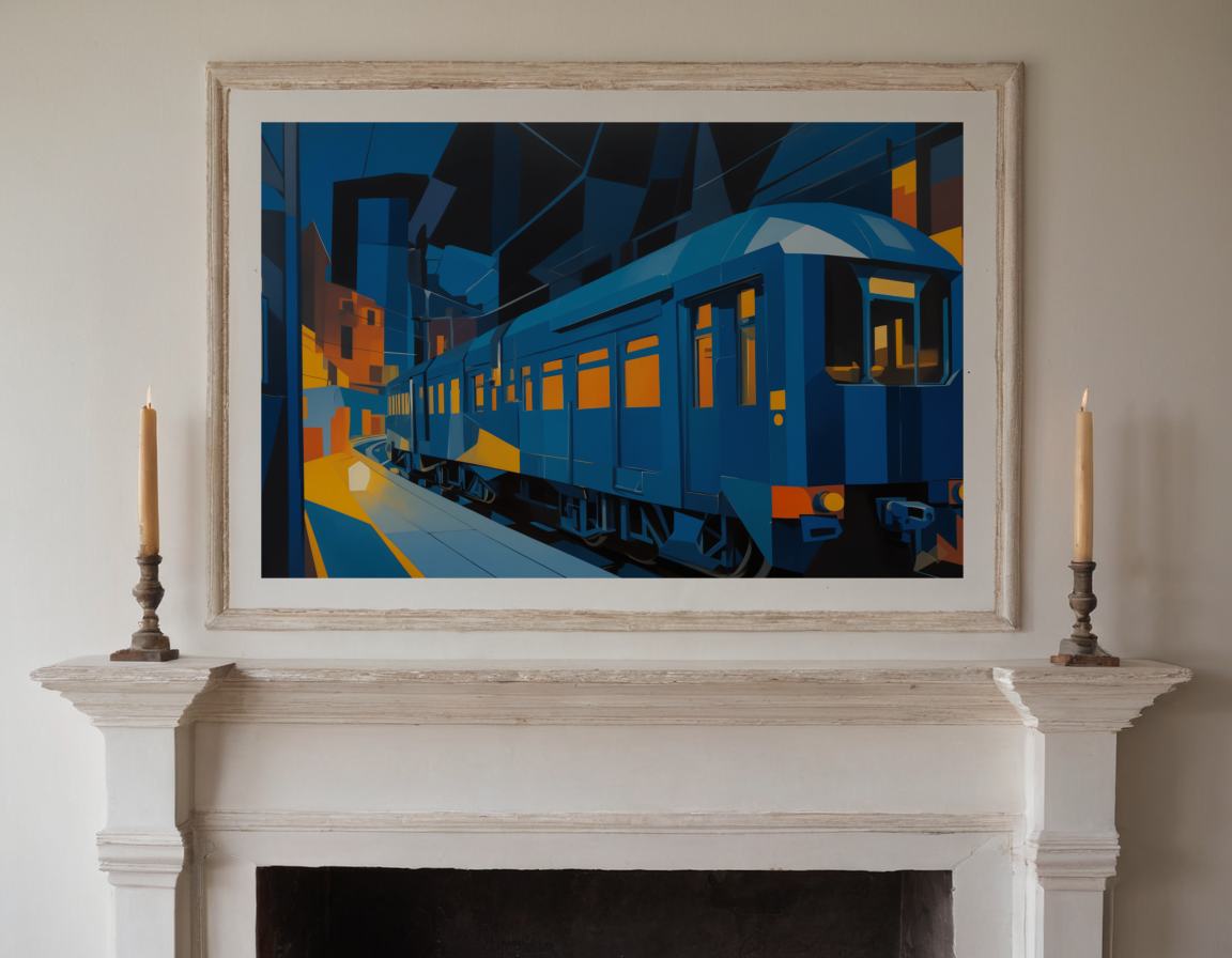Cubist Night Train previewed in a real room
