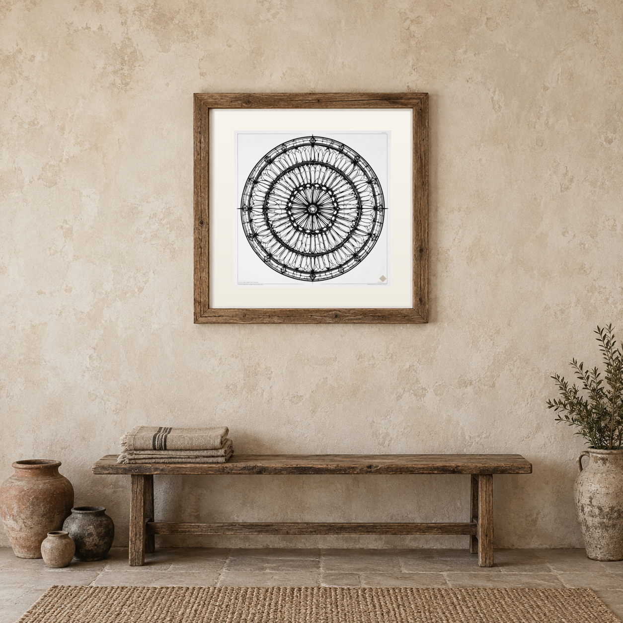 Rose Window previewed in a real room