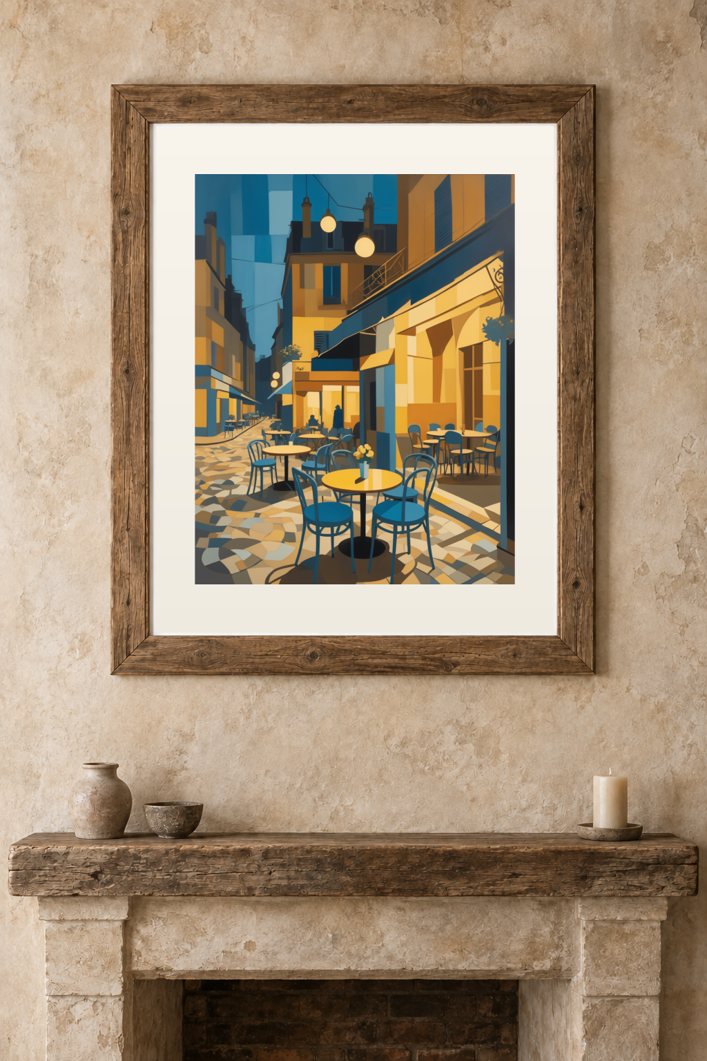 Cubist Cafe Terrace previewed in a real room