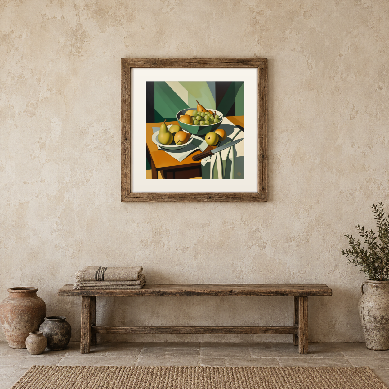 Cubist Fruit Bowl previewed in a real room