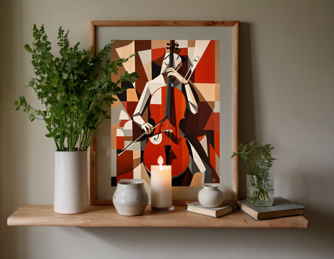 Cubist Cellist previewed in a real room