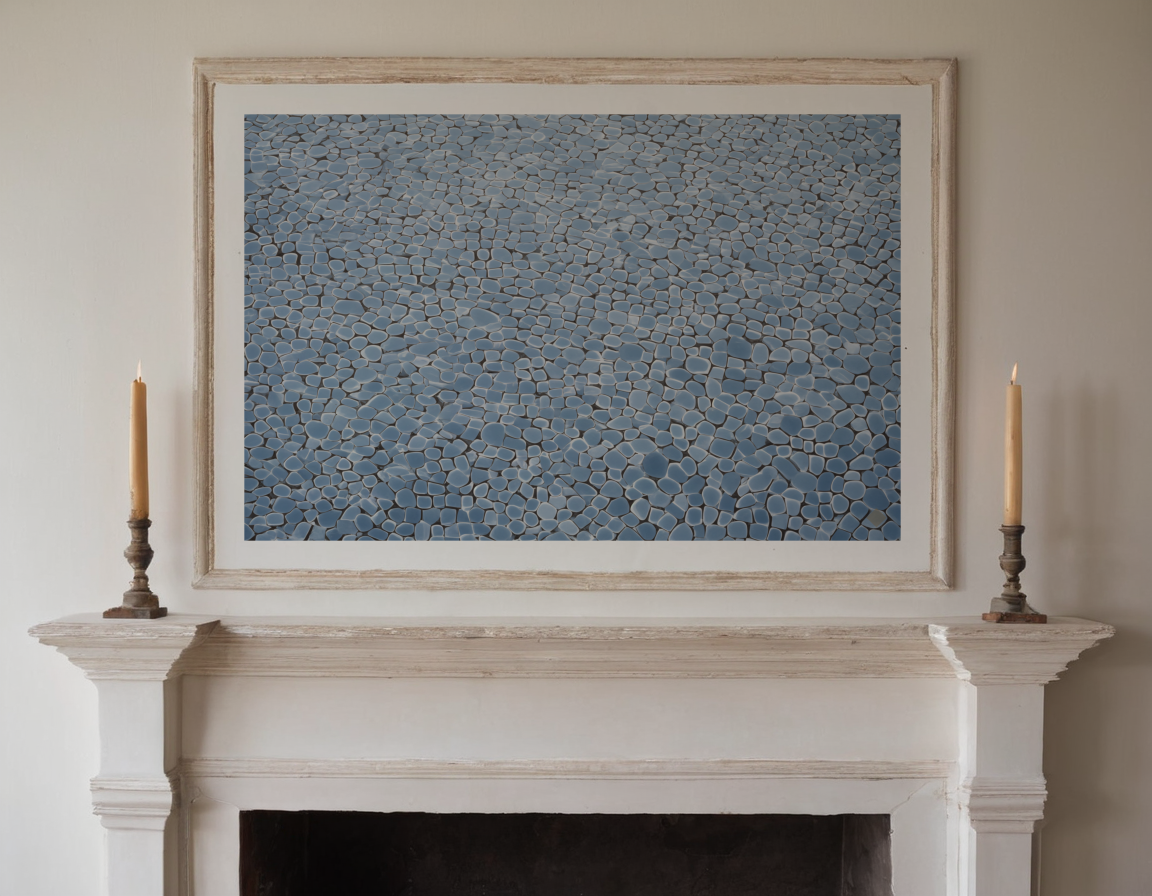 Mosaic Dawn Mist River previewed in a real room