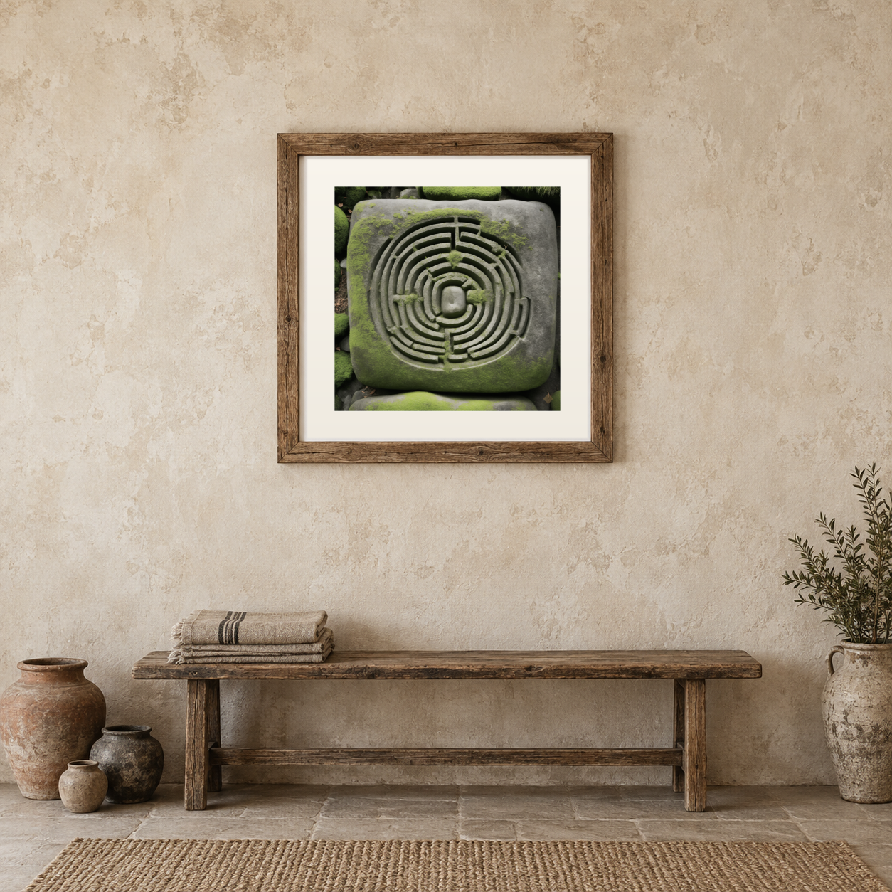 Labyrinth Stone previewed in a real room