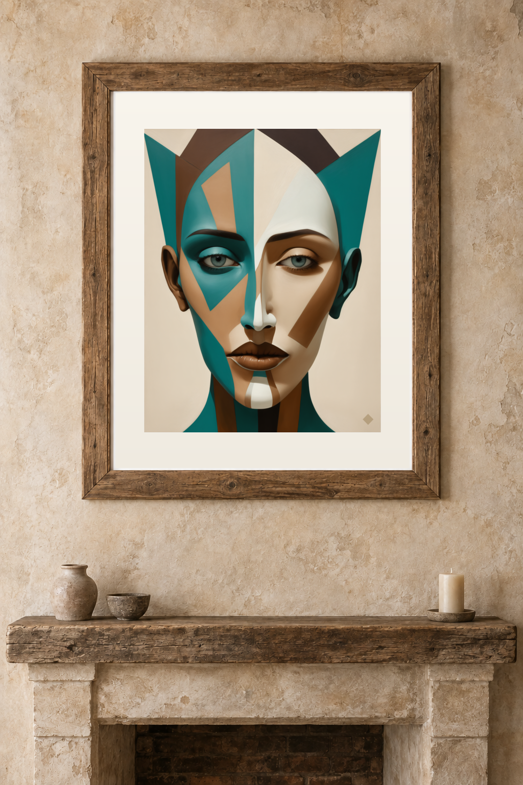 Angular Face Study previewed in a real room