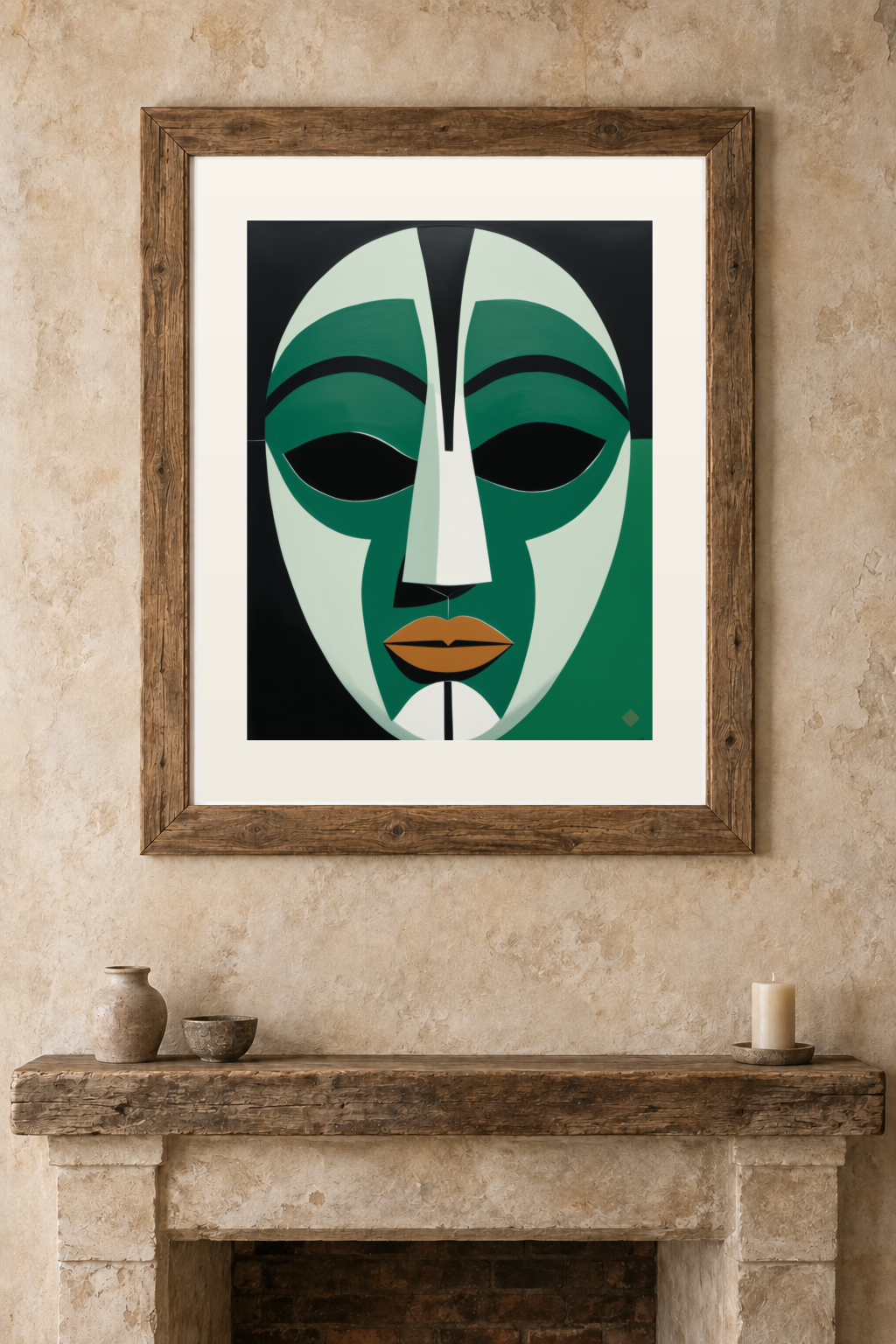 Green Mask previewed in a real room