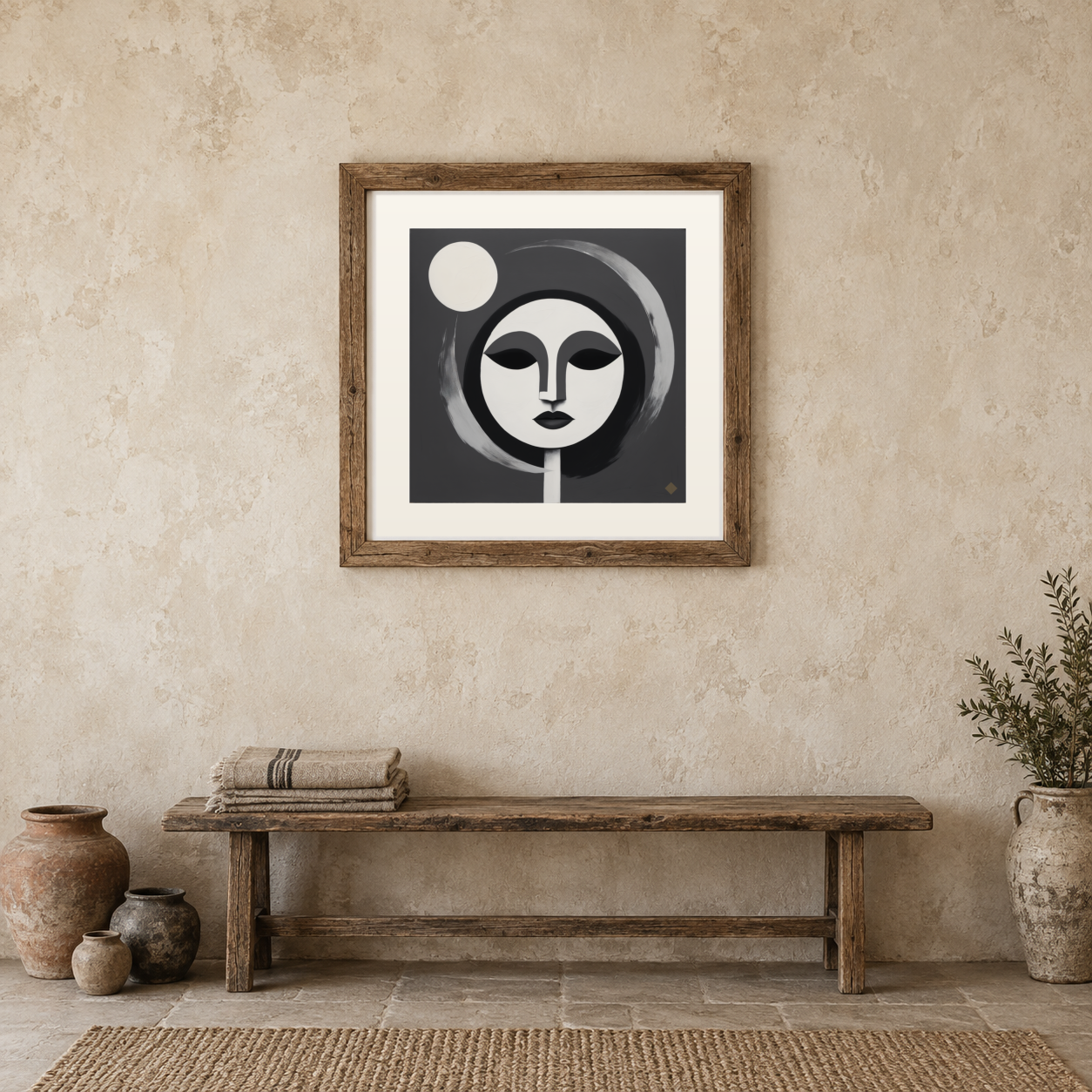 Mask and Moon previewed in a real room