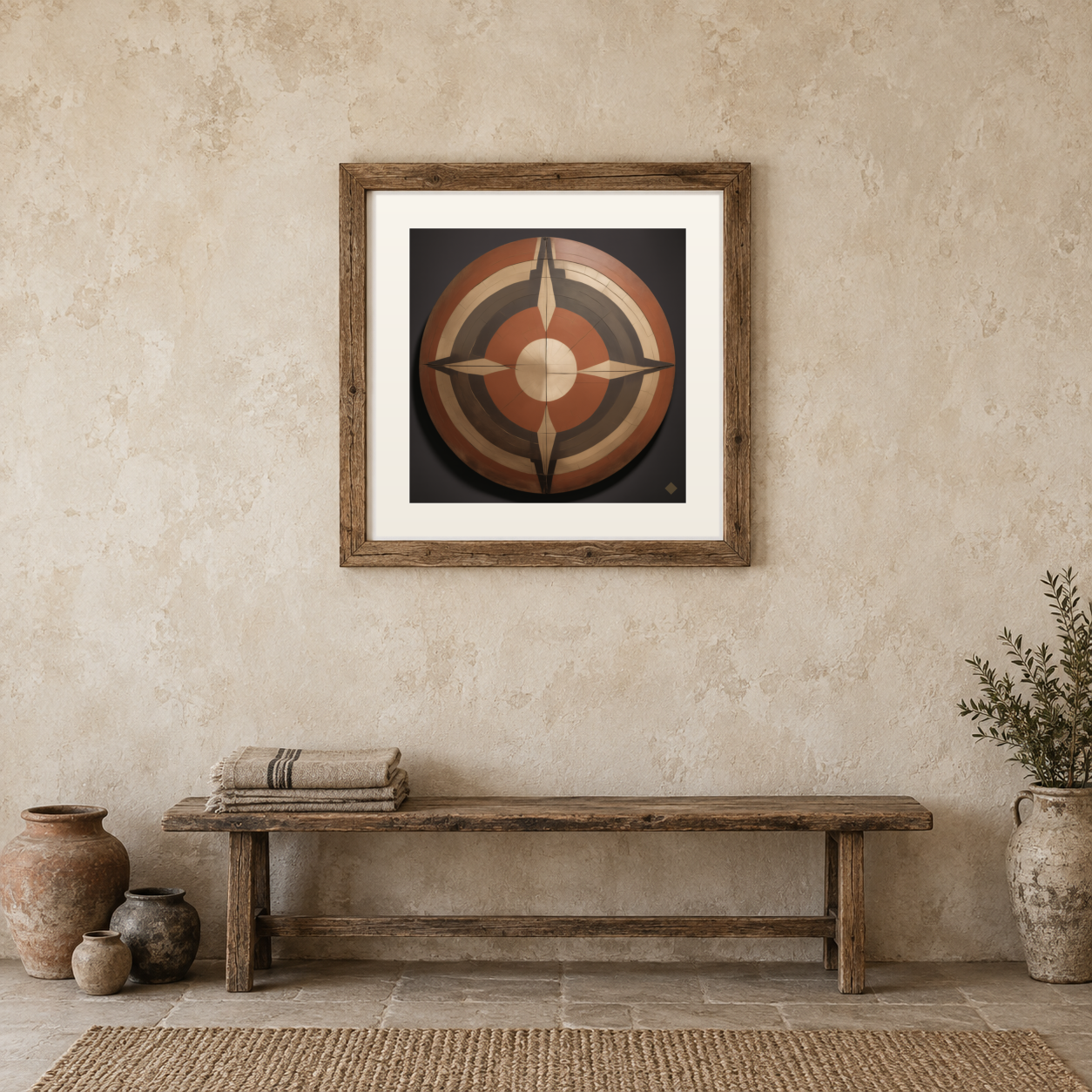 Painted Shield previewed in a real room