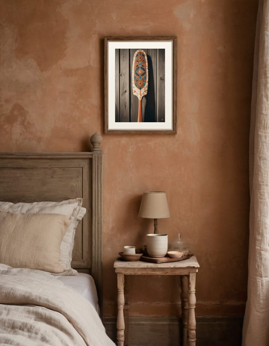 Carved Paddle previewed in a real room