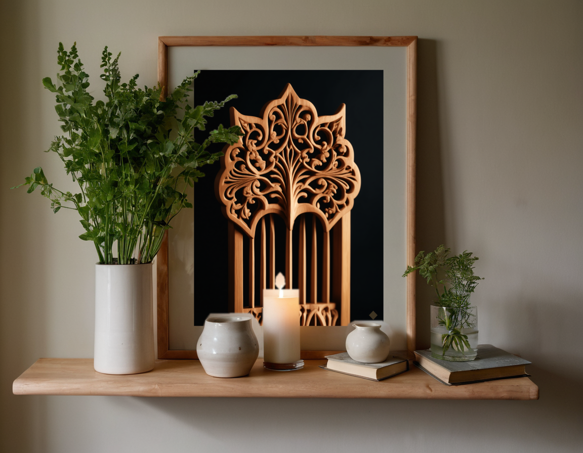 Ornamental Comb previewed in a real room