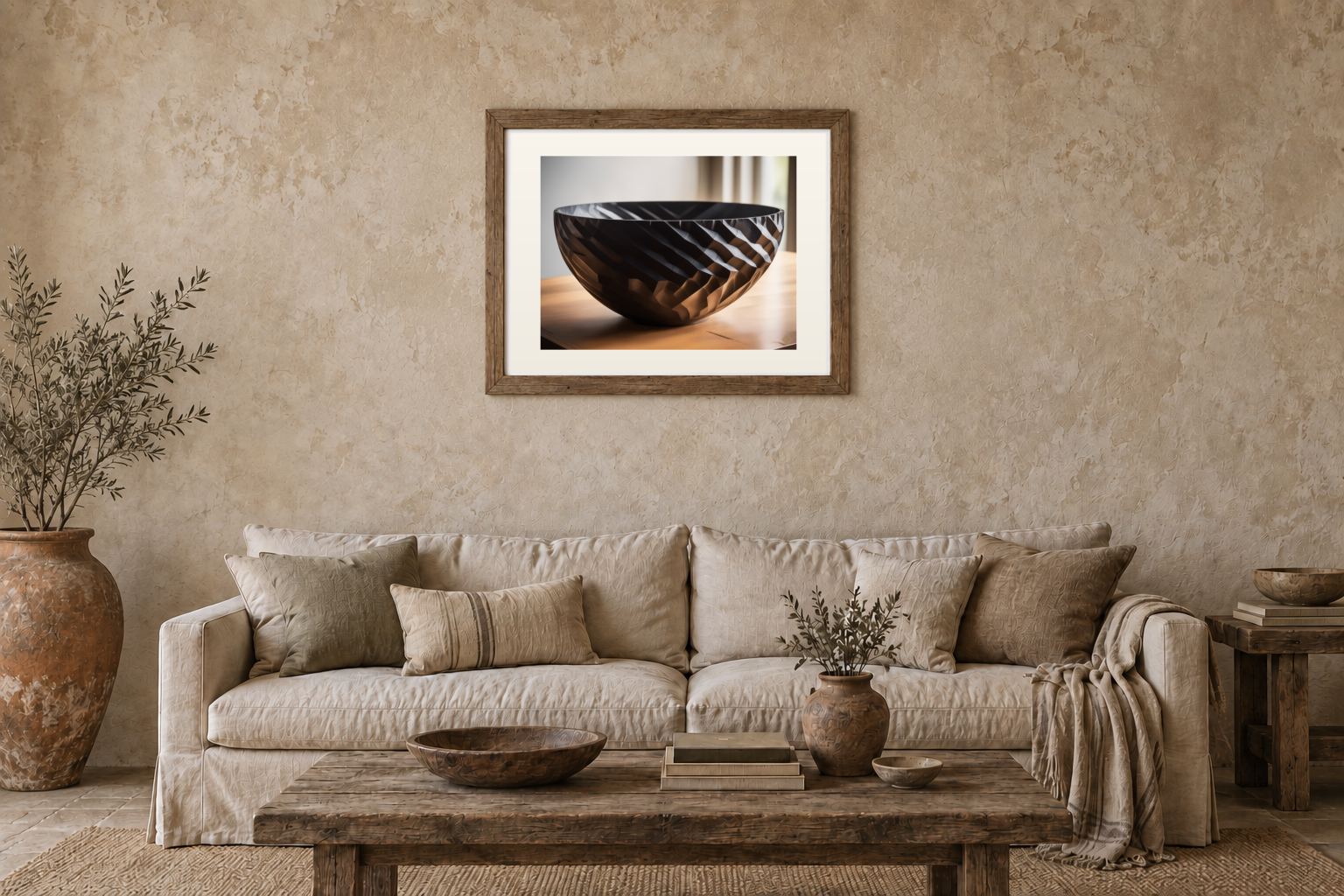 Blackened Bowl previewed in a real room