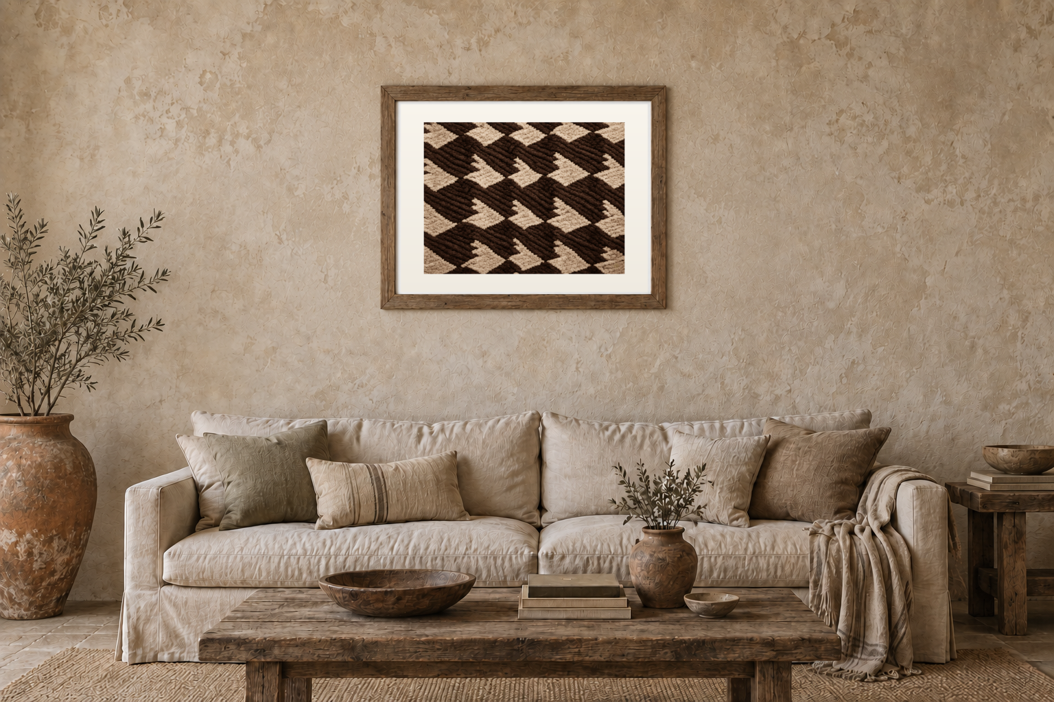 Heavy Chevron previewed in a real room