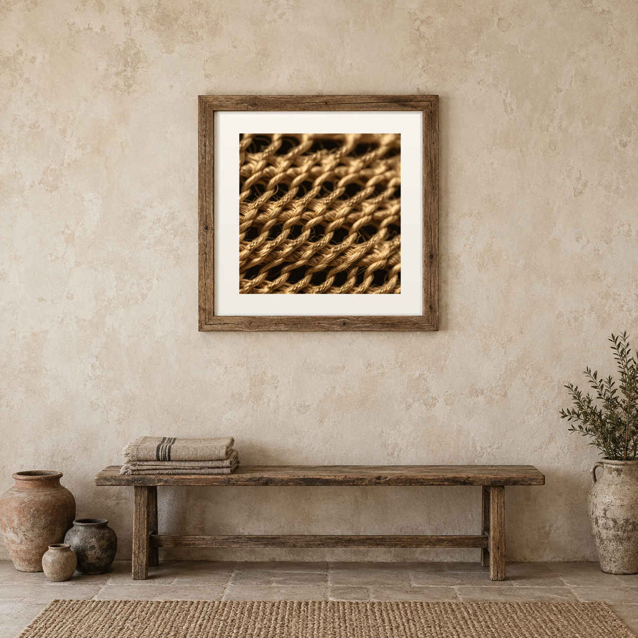 Coarse Weave Light previewed in a real room