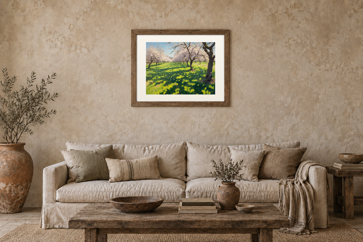 Orchard Blossom Hour previewed in a real room