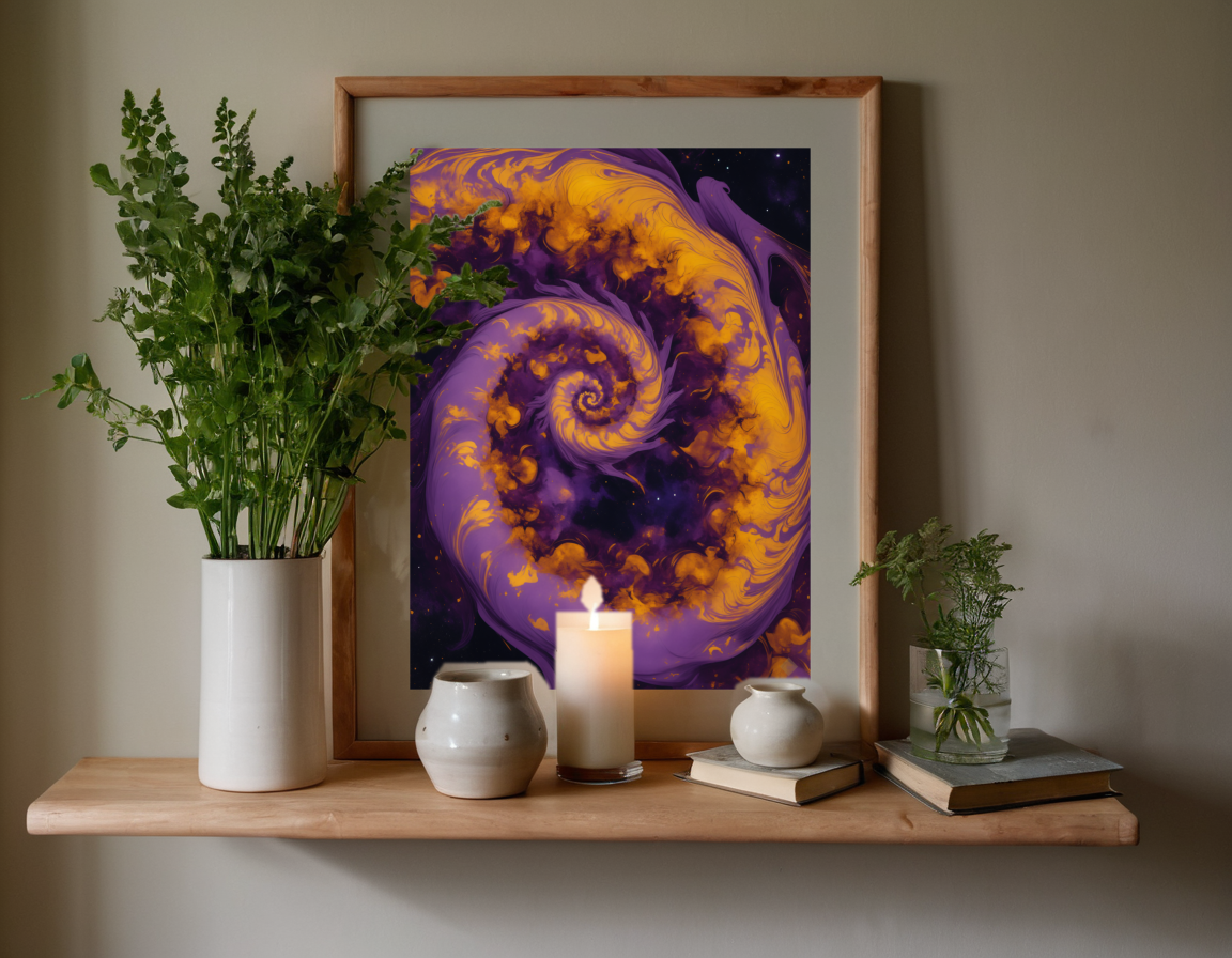 Cosmic Swirl previewed in a real room