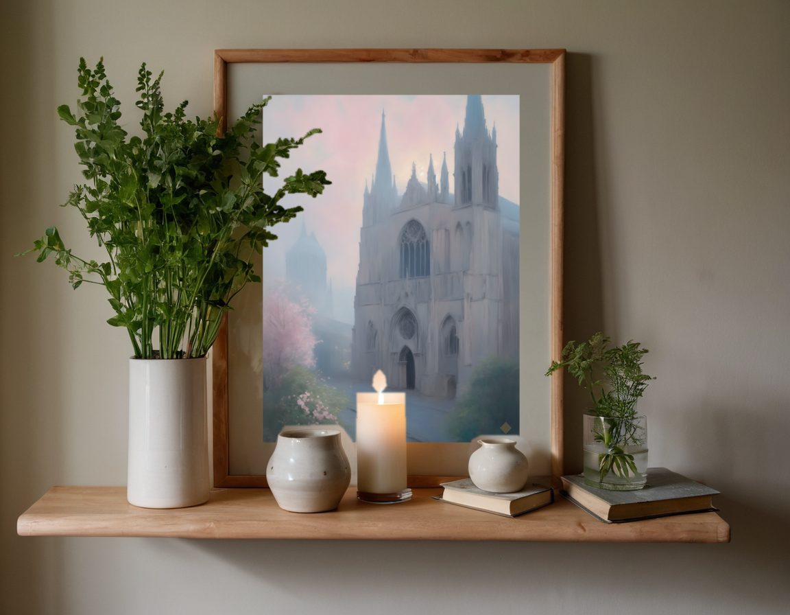 Cathedral in Morning Haze previewed in a real room