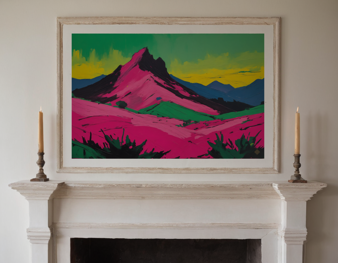 Pink Mountain previewed in a real room