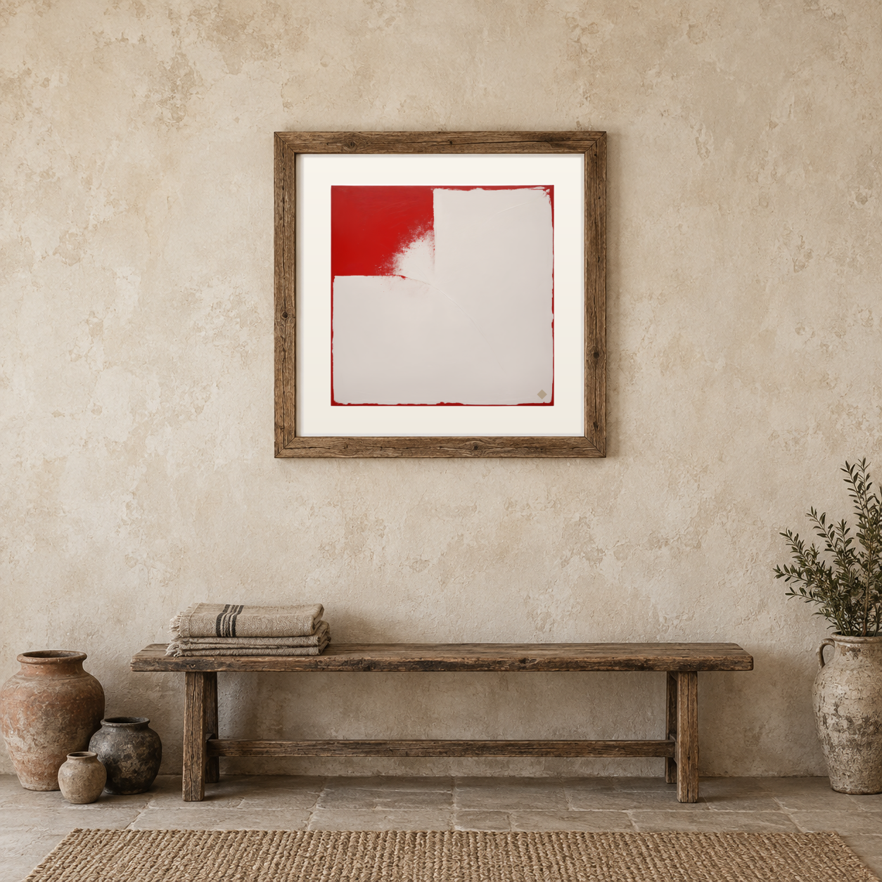 Red Square, Off Centre previewed in a real room