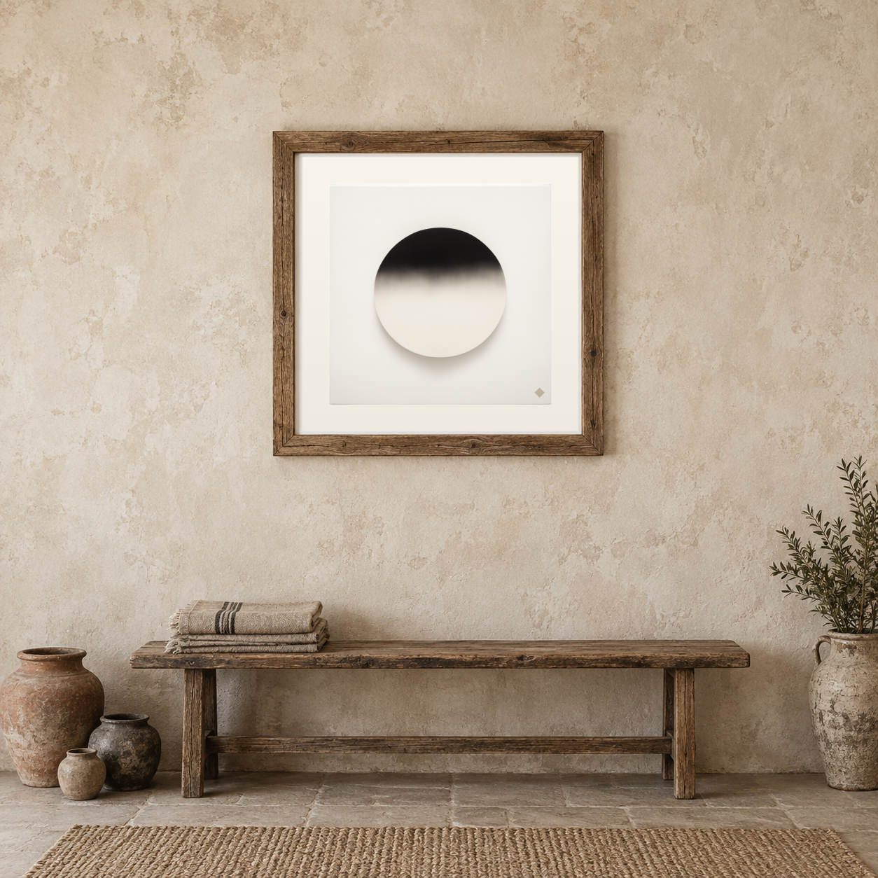 Ink Circle previewed in a real room