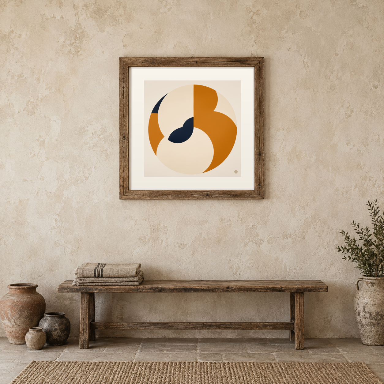 Split Circles previewed in a real room