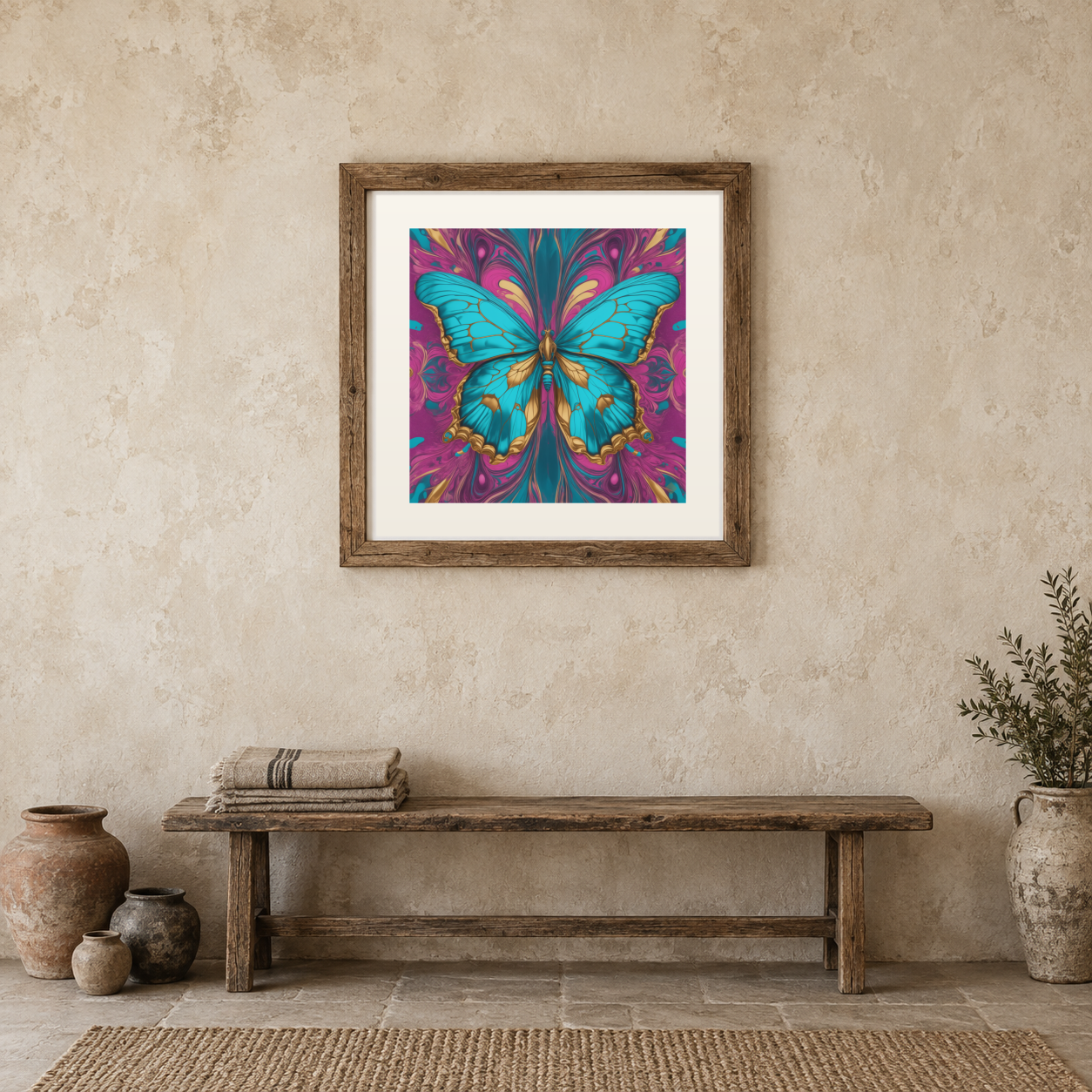 Chrome Butterfly previewed in a real room