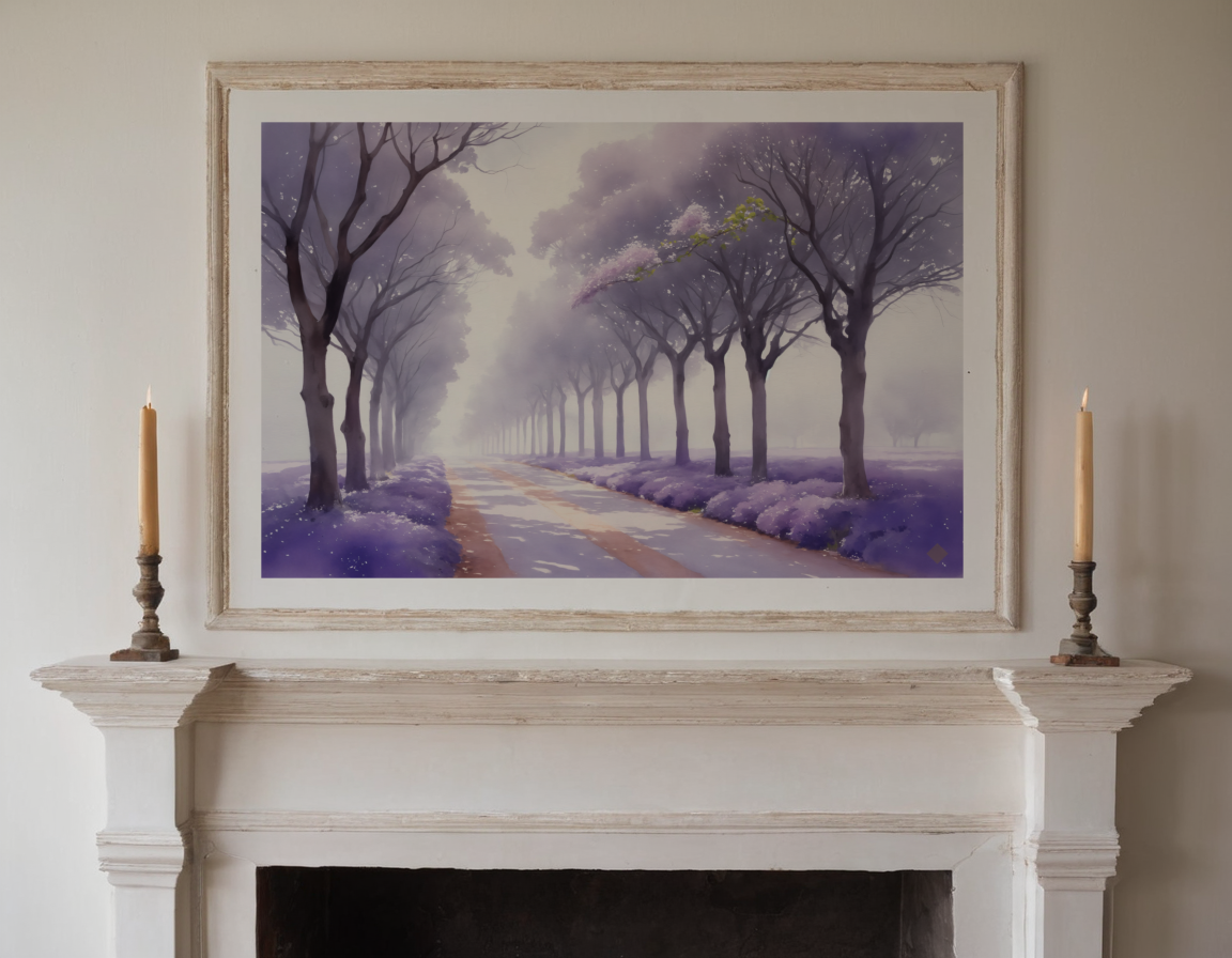 Purple Avenue Mist previewed in a real room