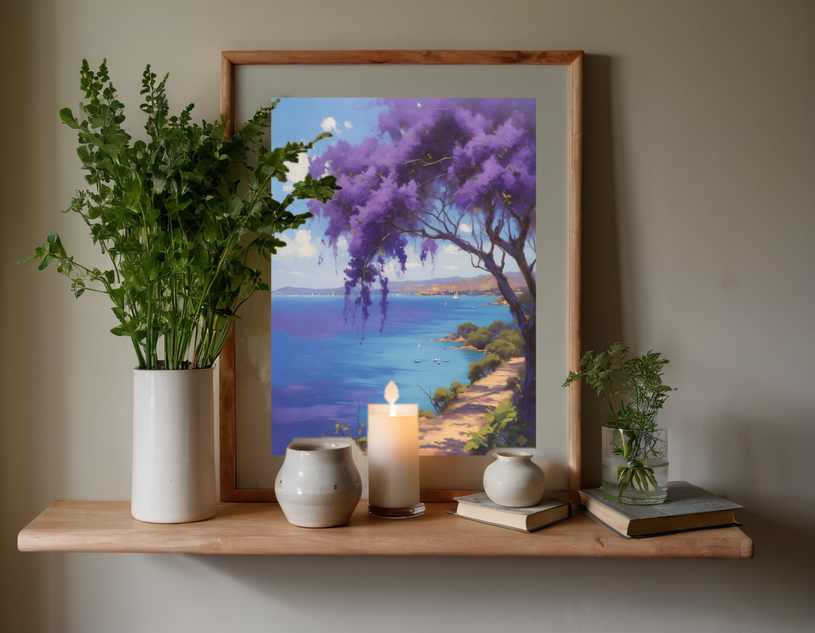 Blossom and Harbour Glimpse previewed in a real room