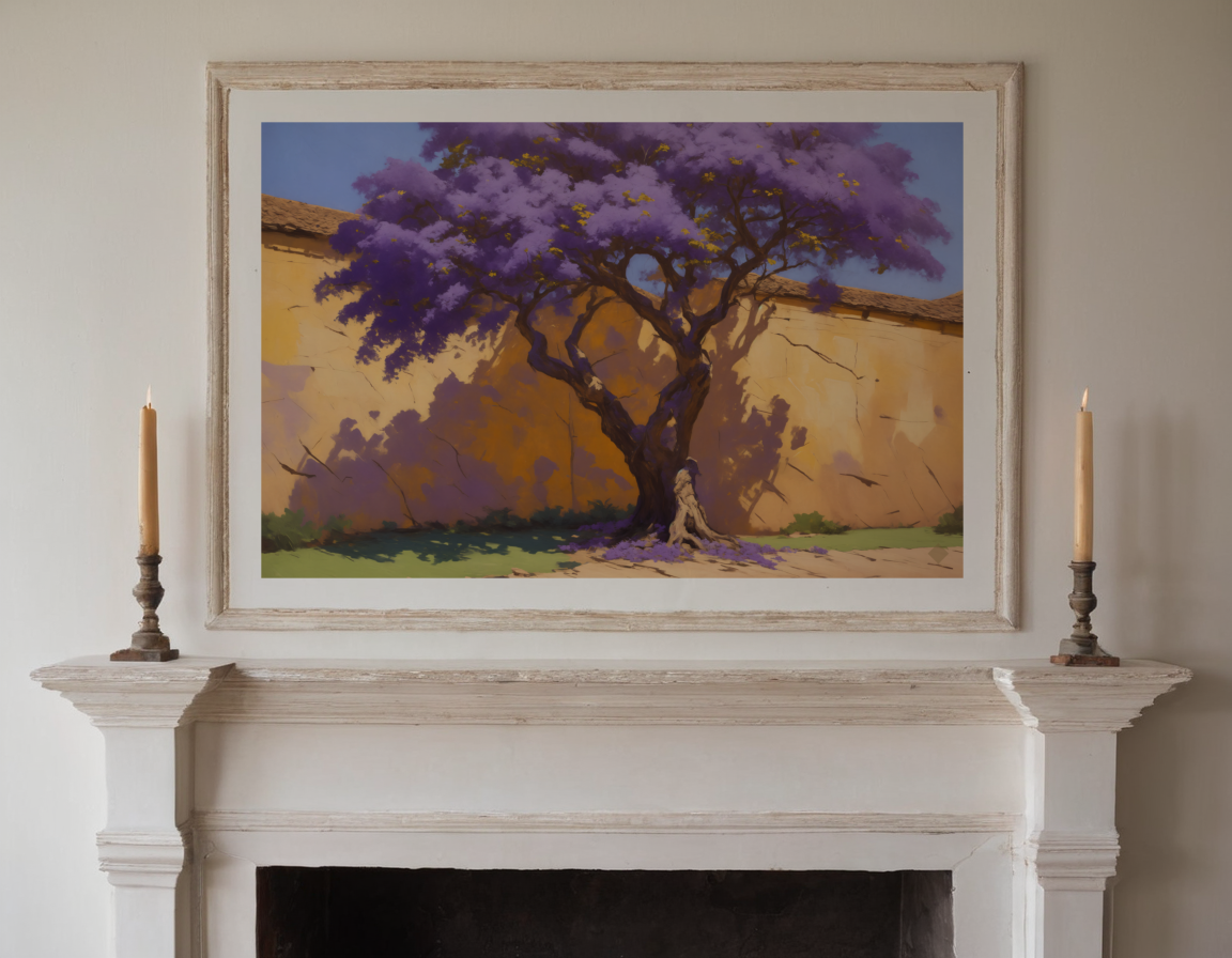 Old Jacaranda, Sandstone Wall previewed in a real room