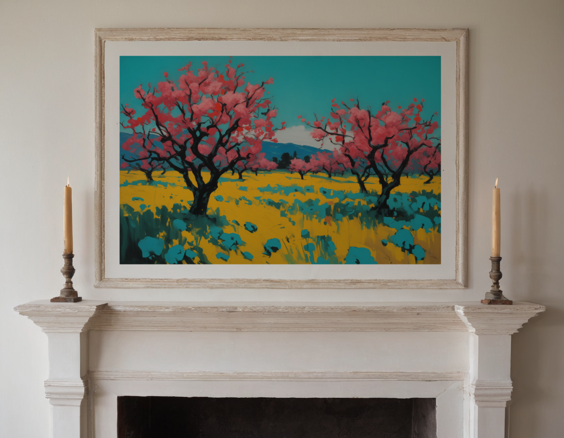 Magenta Orchard previewed in a real room