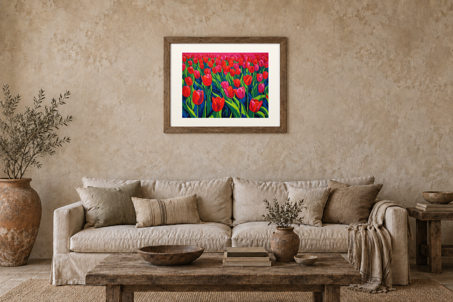 Tulip Shout previewed in a real room