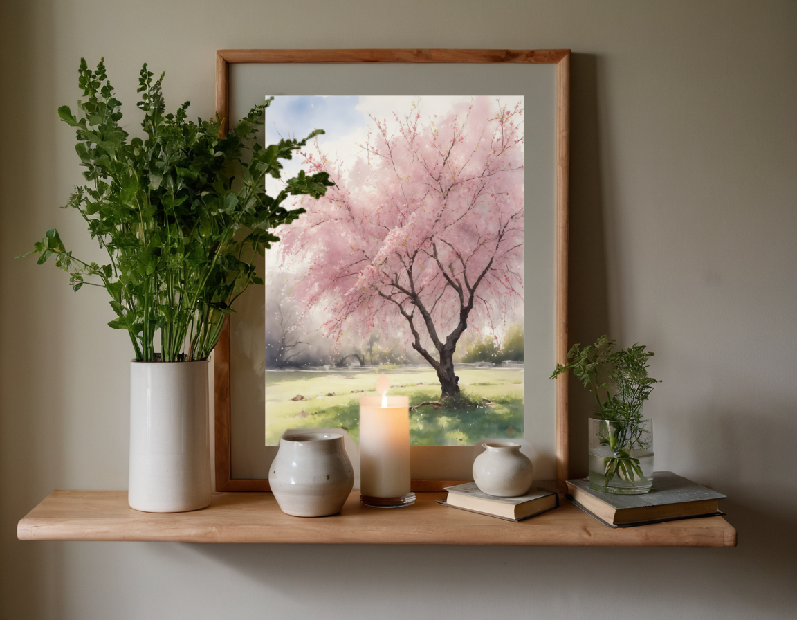 Weeping Cherry previewed in a real room