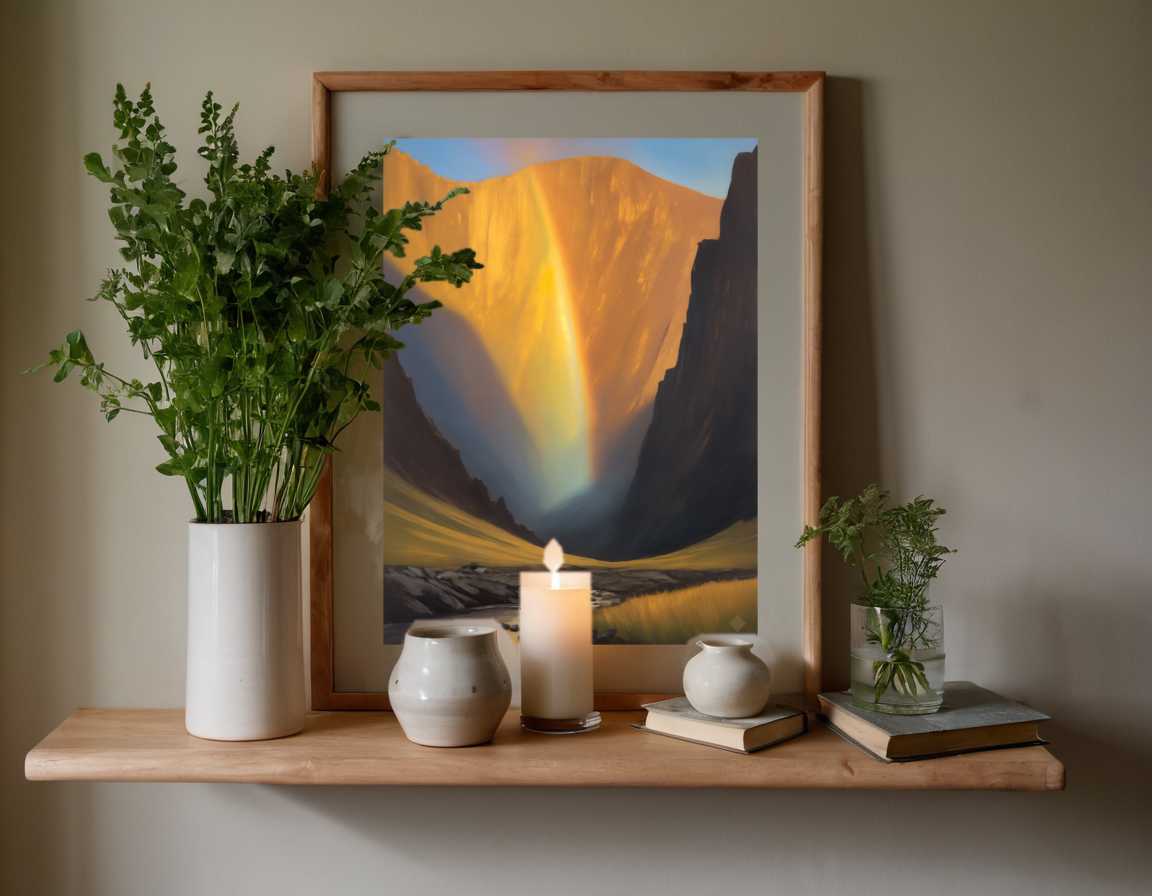Mountain Bow at Evening previewed in a real room